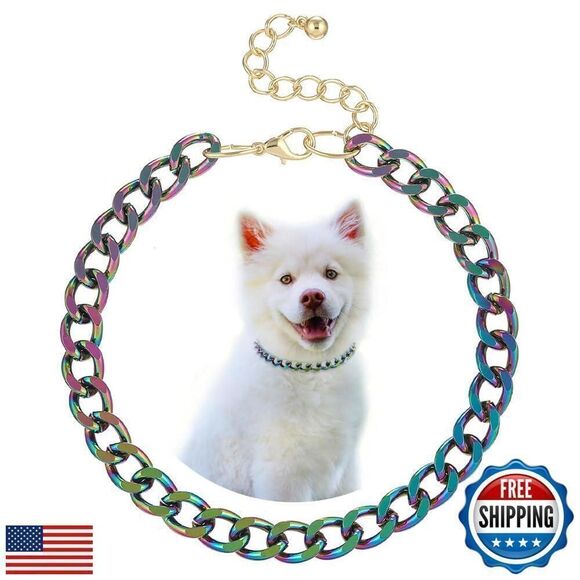 Adjustable Cuban Link Durable Dog Necklace new - Picture 1 of 5